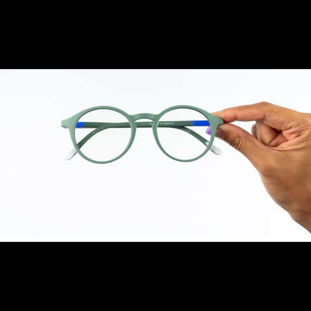 Barner Brand blue light glasses military green